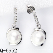 2015 Neueste Styles Zuchtperlen Ohrringe 925 Silber (Q-6952)